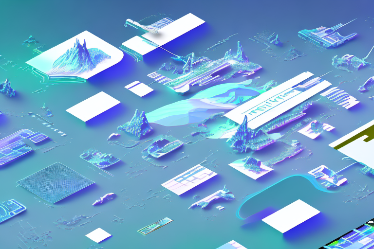 A futuristic landscape featuring a range of technology from microsoft