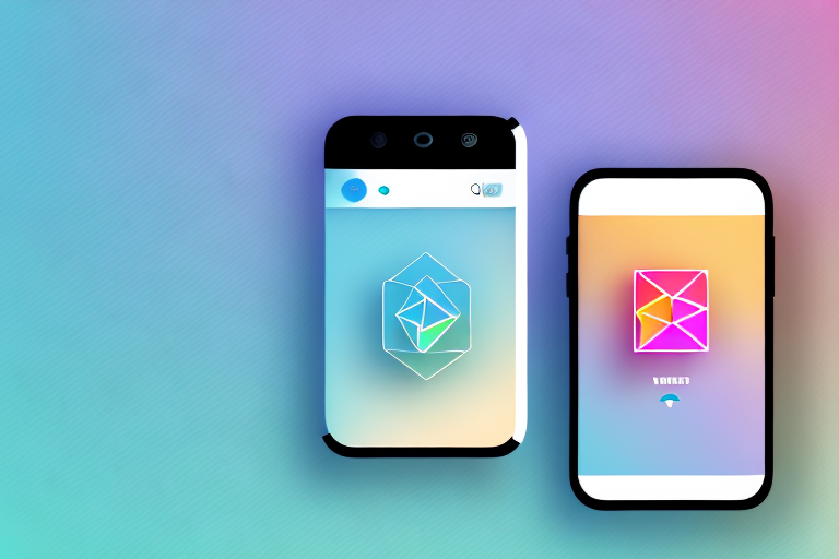 Uno smartphone con un'app Instagram colorata aperta sullo schermo