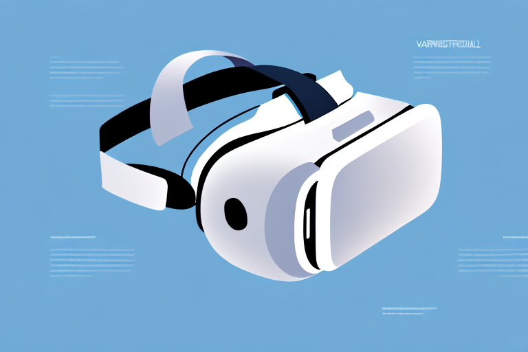 A virtual reality headset with a futuristic design